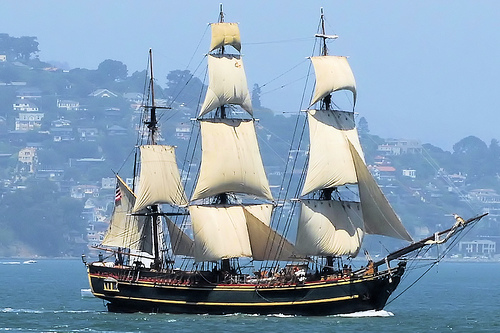 Famous Tall Ship Bounty in Distress in Hurricane Sandy