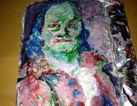 Zombie Ben Franklin Cake