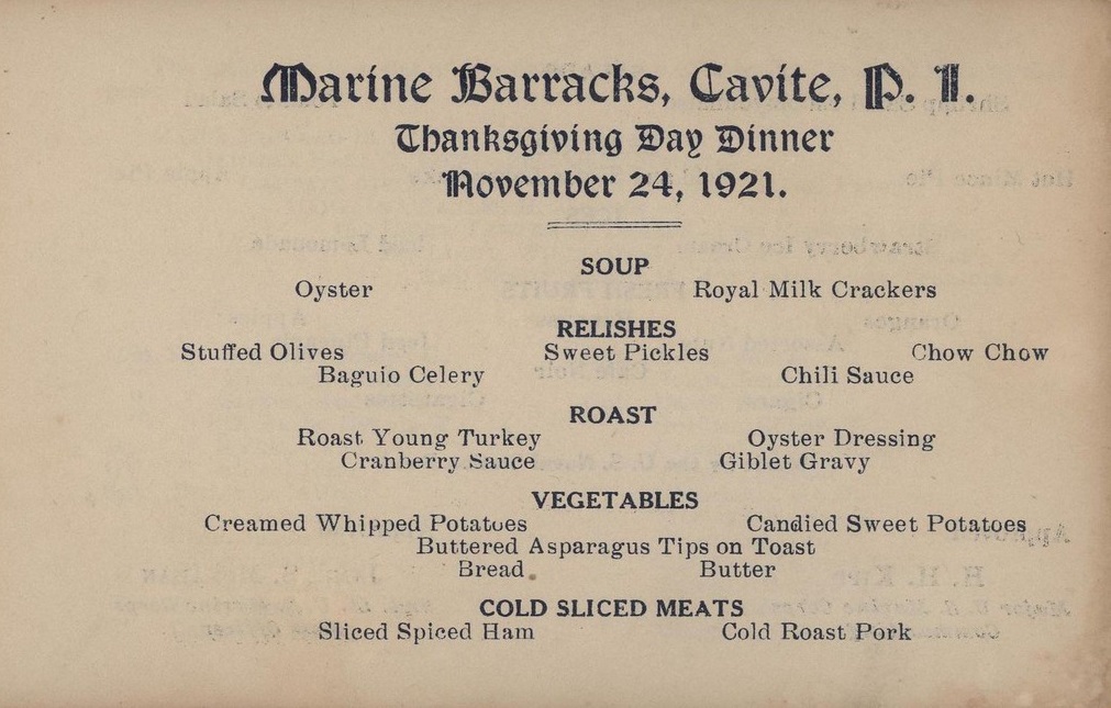Marine Cavite Nov 1921 Thanksgiving (4) laststandonzombieisland