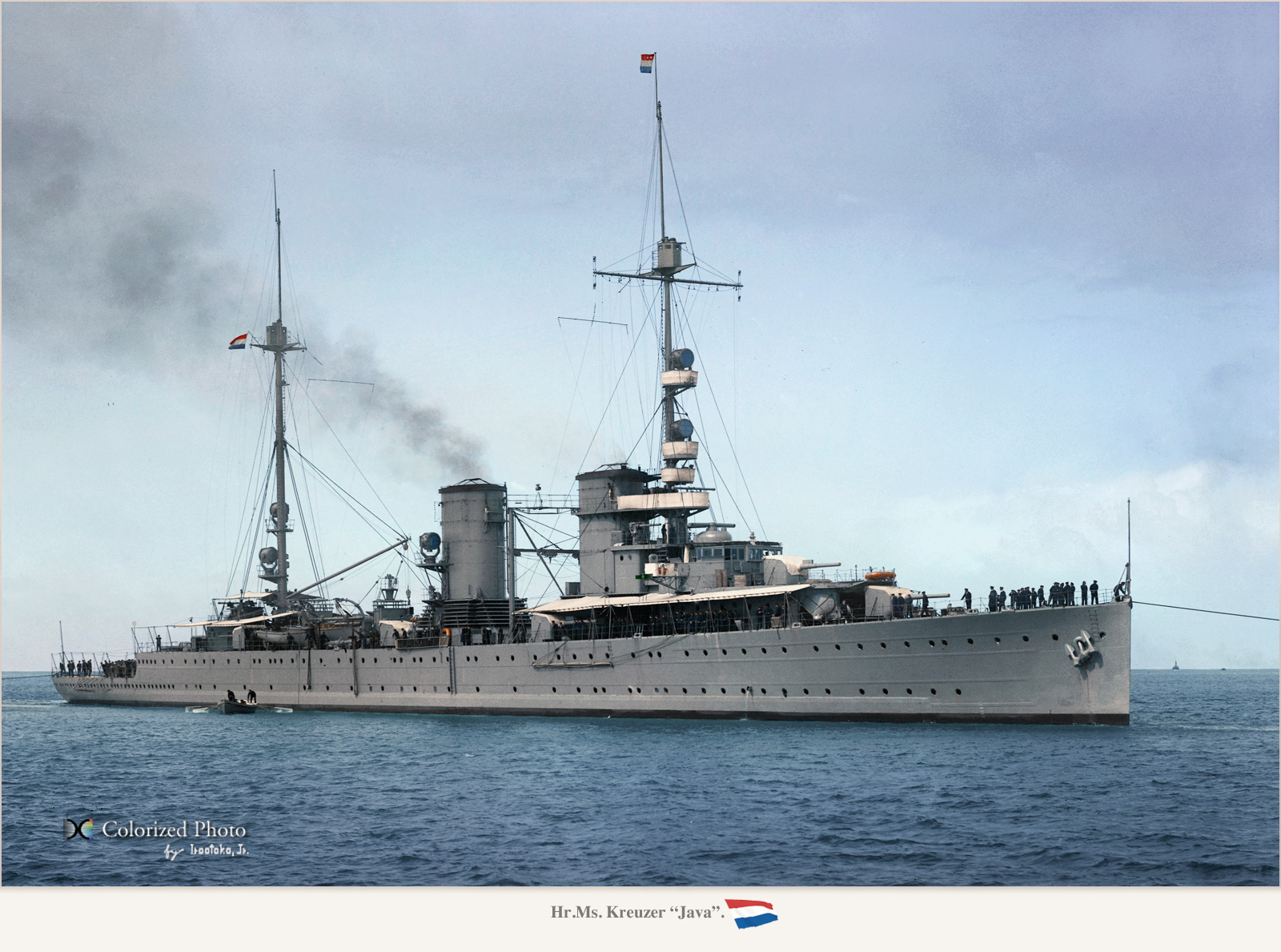 Dutch Java Class Hr.Ms. Java Dutch cruiser before reconstruction via Monochrome Spectre ...